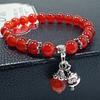 Red Agate Crystal Beaded Bracelet for Women - Handcrafted Couple Jewelry