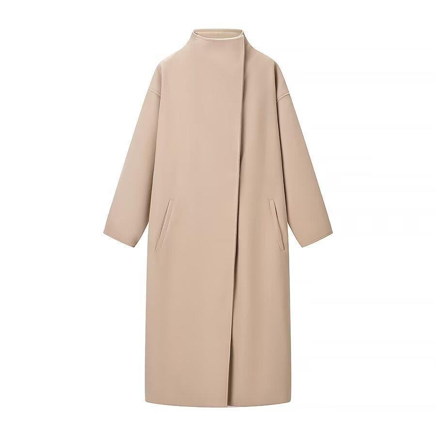 European and American style, new women's clothing, fashion, versatile, temperament versatile, simple long trench coat