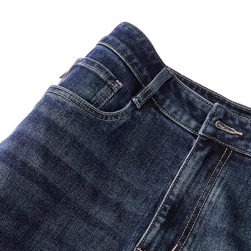 Septwolves Men's Lycra Washed Straight-Leg Jeans