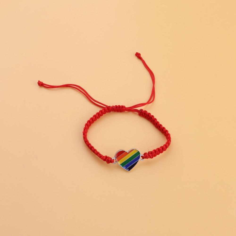 6pcs Bohemian Style Rainbow Bracelet Handmade Braided Rainbow Rope for Men Women  Gift