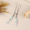 Cute Little Fish Phone Lanyard Cartoon Taiyaki Beaded Mobile Phone Chain Cellphone Strap Keycord For Girl Gifs