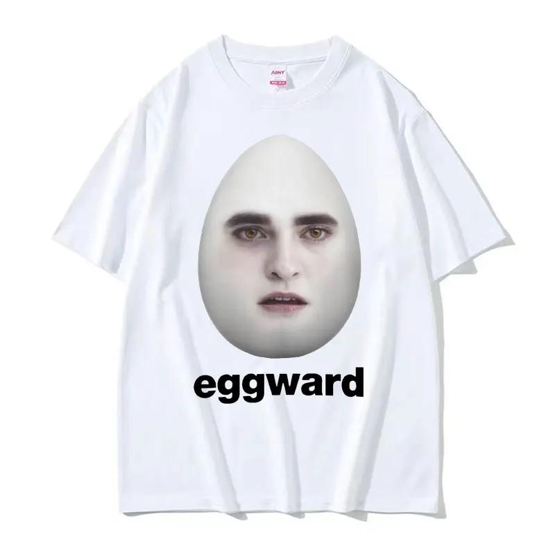 Maglietta Divertente Meme Hot Twilight Eggward Parodia di Edward Cullen Maglietta Humor Unisex Donna Casual Maglietta a Maniche Corte 100% Cotone Top