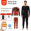 Electric Heated Thermal Underwear Set - Thick, Fleece-Lined Cold Protection for Middle-Aged and Elderly