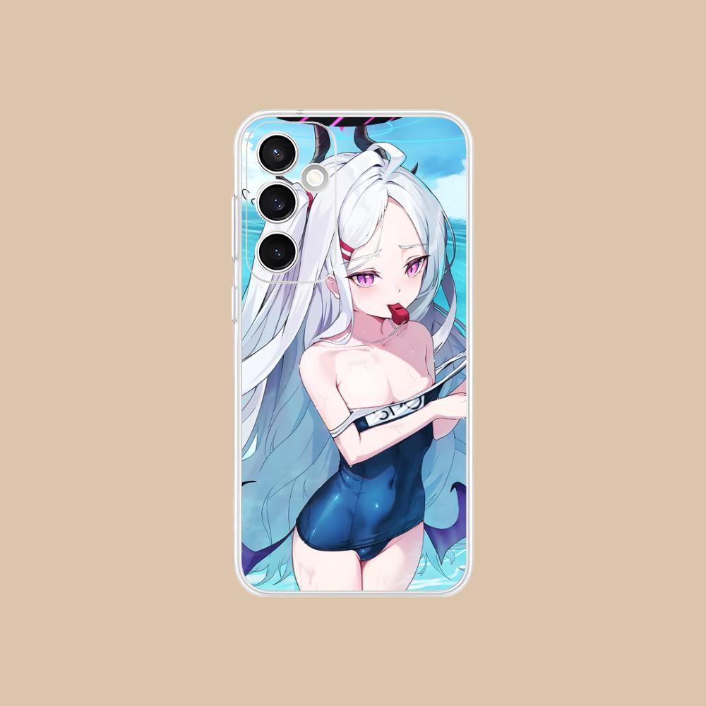 Blue Archive Hina Mobile Phone Case for Samsung Galaxy S25 S24 S23 S22 S21Plus FE Ultra Clear Colour Protective Luxury Cover