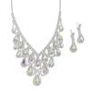 Fashion Crystal Full Diamond Necklace Earrings Two-piece Evening Dress Accessories Dinner Party Jewelry Bridal Accessories Women