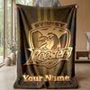 Sydney Roosters Custom Flannel Throw Blanket Print Your Name Text Soft Warm Blanket Holiday Present