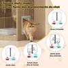 Cat Villa, Indoor Cat House, Chinchilla Cage, with Small Entry and Exit Door (Lockable), Wood-Colored, 90 x 50 x 160 cm, without Cat Litter Box