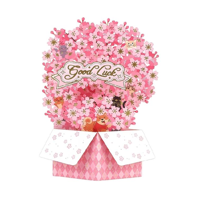 

Delicate 3D Cherries Blossoms Greeting Card Unique Birthday Card Designed For Birthdays Celebration And Home Decors 1