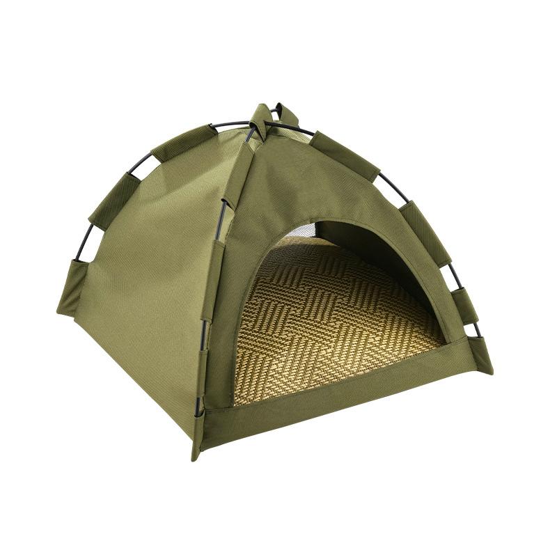 Pet Tent Bed Portable Canvas Semi Enclosed Cat House Removable Cat Sofa Basket Dog Cave Hut Cat Sleeping Bed Pet Supplies