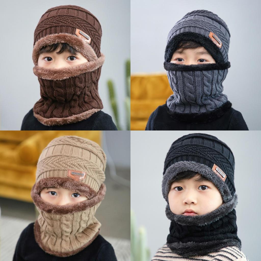 Kids Knitted Winter Hat With Fleece Lining For Outdoor Skiing And Riding