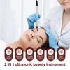 2-in-1 Ultrasonic Beauty Device 1MHz - CE Certified Wireless Facial & Eye Massager, 1800mAh for Wrinkle Reduction/Pore Cleansing/Skin Tightening
