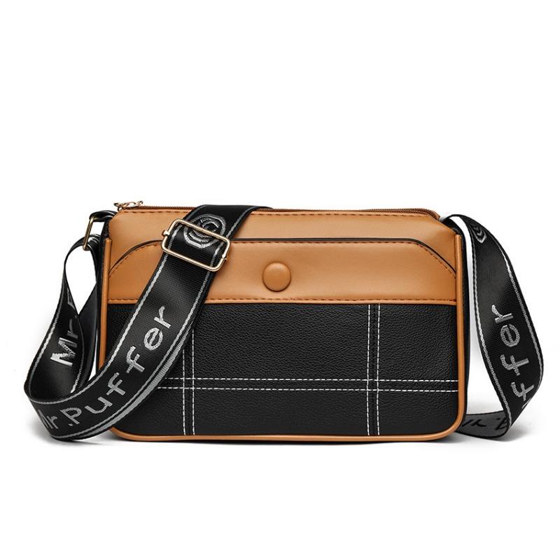 

High-quality new fashionable versatile shoulder messenger women s bag pillow bag four-layer double-sided bag чёрный