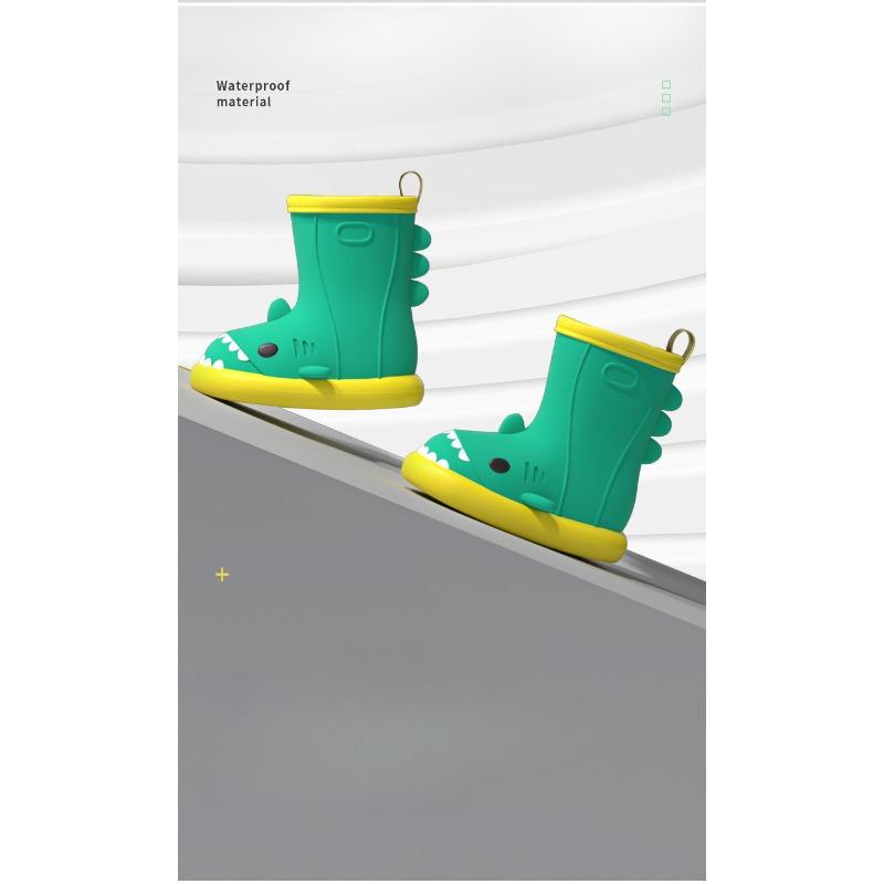 Buty przeciwdeszczowe Shark Rain Shoes, antypoślizgowe, miękkie, lekkie, nowe, wodoodporne, gumowe buty, krótkie rurki, do połowy łydki, damskie, kreskówkowe kalosze