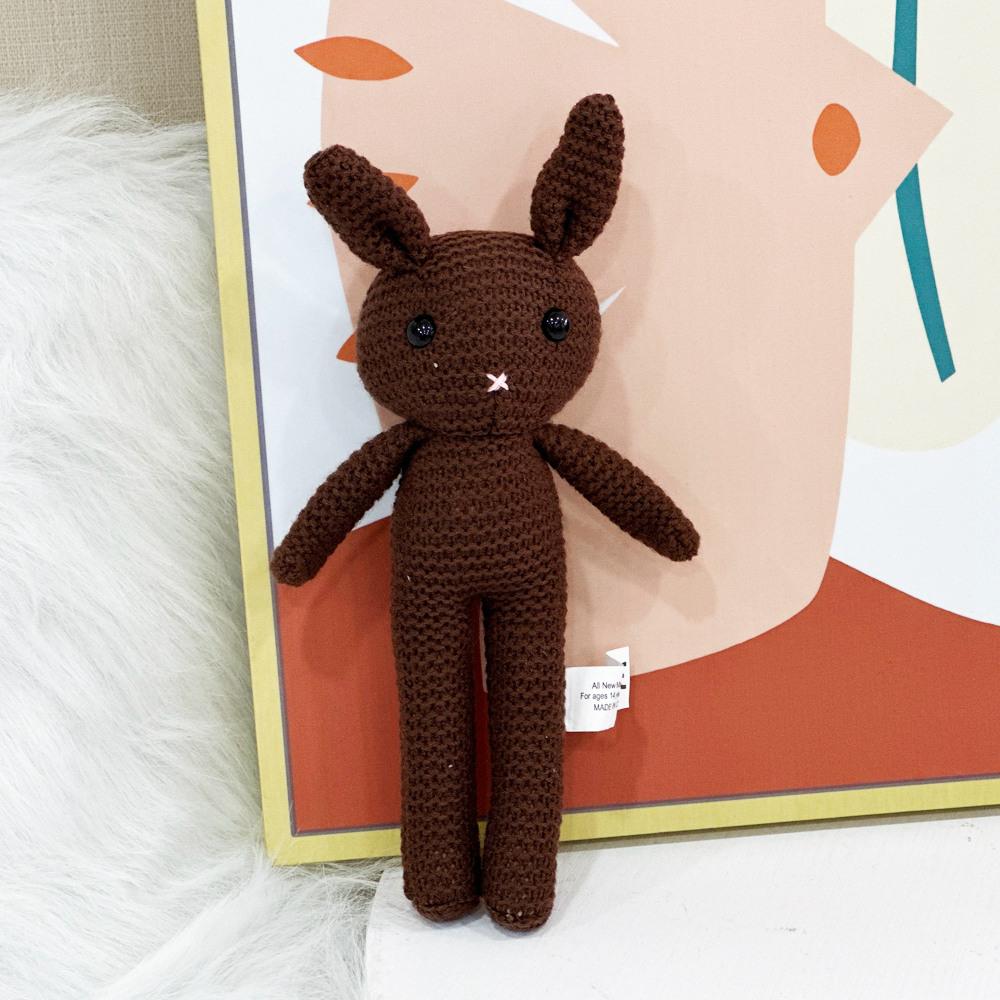 Cute And Charming Cartoon Knitted Animal Plush Doll Rabbit Owl Fox Bear Plush Toy Home Decoration Sleep Soothing Present Designed For Boys Plus Girls