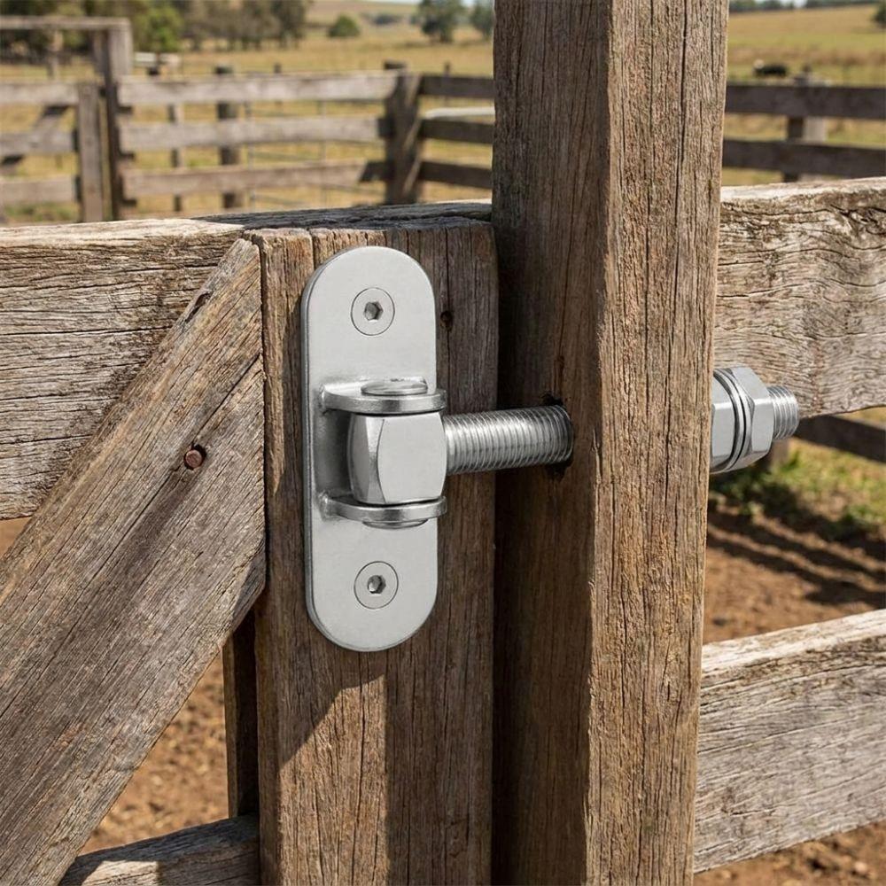 2pcs 1100lbs Load Capacity J Bolt Gate Hinge Rust Resistant Ball Bearing Heavy Duty Hinge Reinforced Structure