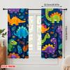 2pcs 2D flat printing Window Drapes Cute Cartoon Dinosaurs 100% Polyester Without Electricity Party Decorations for Home Wall
