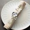 2PCS Luxury Plum Blossom Napkin Ring Elegant Serviette Ring Creative Table Napkin Holder  Banquet
