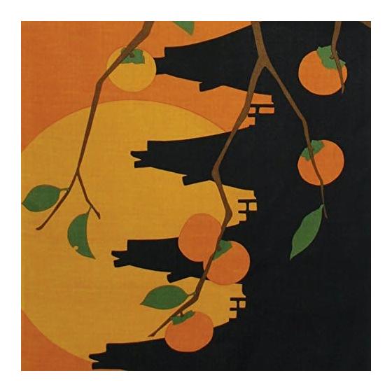 Maeda Dyeing Co. Shikisai-fu Tenugui Towel, Persimmon, Approx. 35x90cm, 100% Cotton, Made in Japan