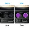 Wisdompro Car Non-Slip Coasters, Sparkly Car Drink Holder Mats, Vinyl, Anti-Slip, Anti-Vibration, Round, 70mm Diameter, Pack of 2, Purple