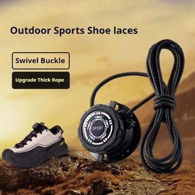 New Automatic Shoelaces Without Ties Easy Installation Swivel Buckle Laces Thick Rope Outdoor Sneakers Shoelace Shoe Accessories