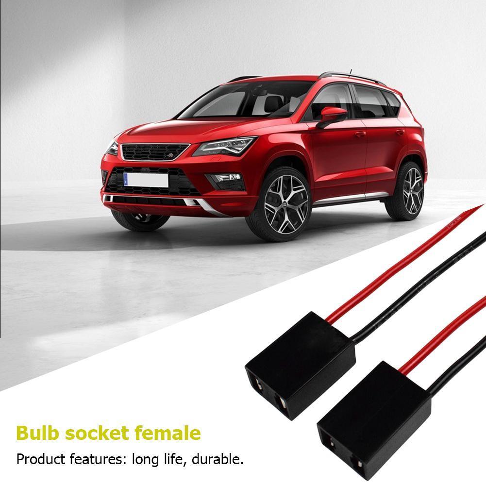 1 Pair H7 Bulb Socket Car Headlight Fog Lamp Female Connector Adapter Pigtail