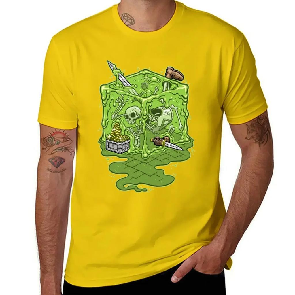 GELATINOUS CUBE! T-Shirt Street Wear Summer Clothes Man Clothes Anime Stuff Men's T Shirts