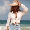 Women's Summer Beach Long Sleeve Cover-Up Cardigan Bikini Top