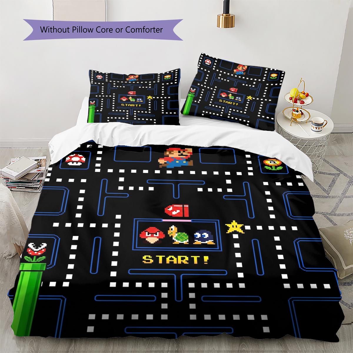 Super Mario Poster Comfortable Soft Duvet Cover, Children Bedding Gift, Size Various Options -HE140 135x200cm