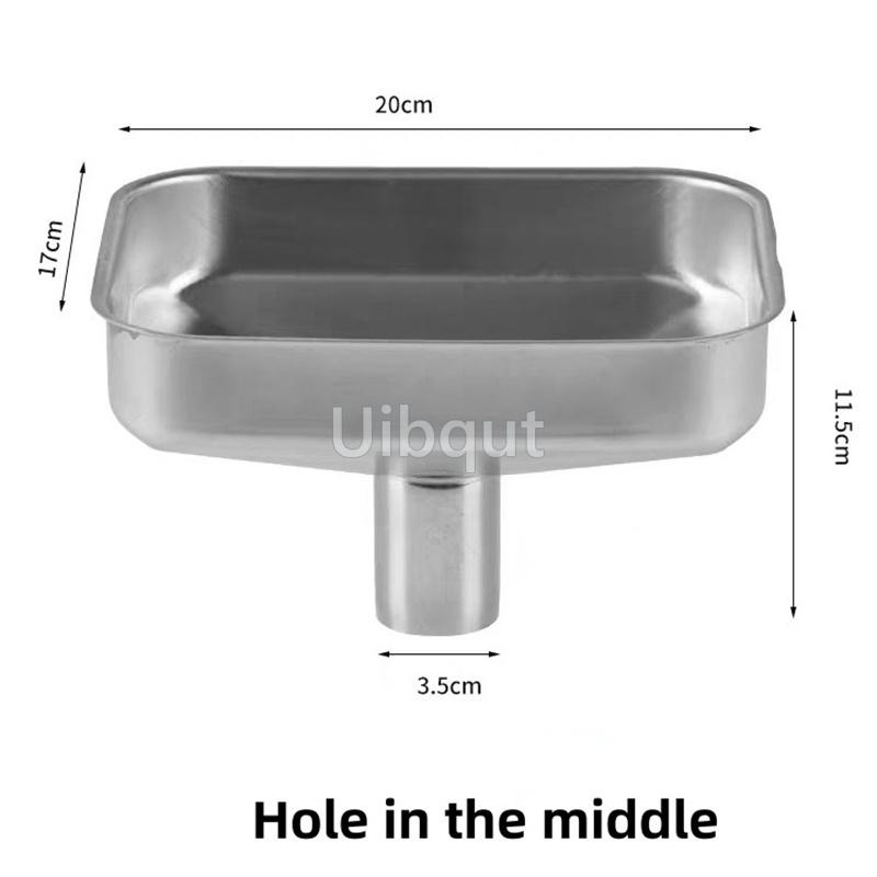 1PC Stainless steel square funnel large big diameter hopper rectangular kitchen funnels industrial wine liquid filling hoppers