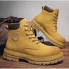 Rhubarb Boots Martin Boots Spring and Autumn Men's Leather Boots 2025 New Heightening Thick-soled Tooling Short Boots