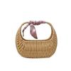 New trendy and cool personalized rattan commuter women's basket bag fashionable Xiaoxiangfeng portable small square bag