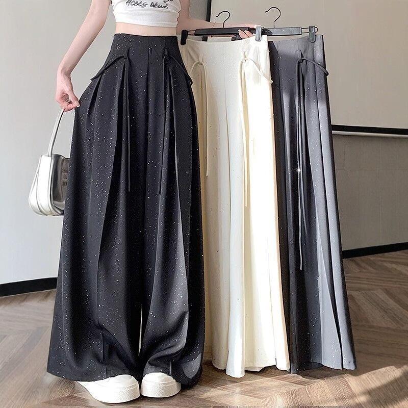 Women's High-Waisted Wide-Leg Skirt Pants - Summer Casual Loose Fit