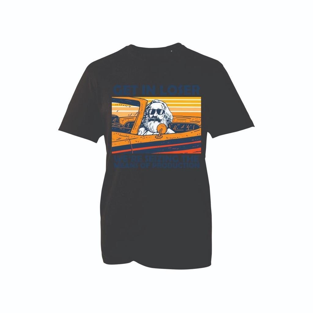 Get in Loser Funny Marx Meme T-shirt Retro Graphic Tee Top Unisex Men & Women