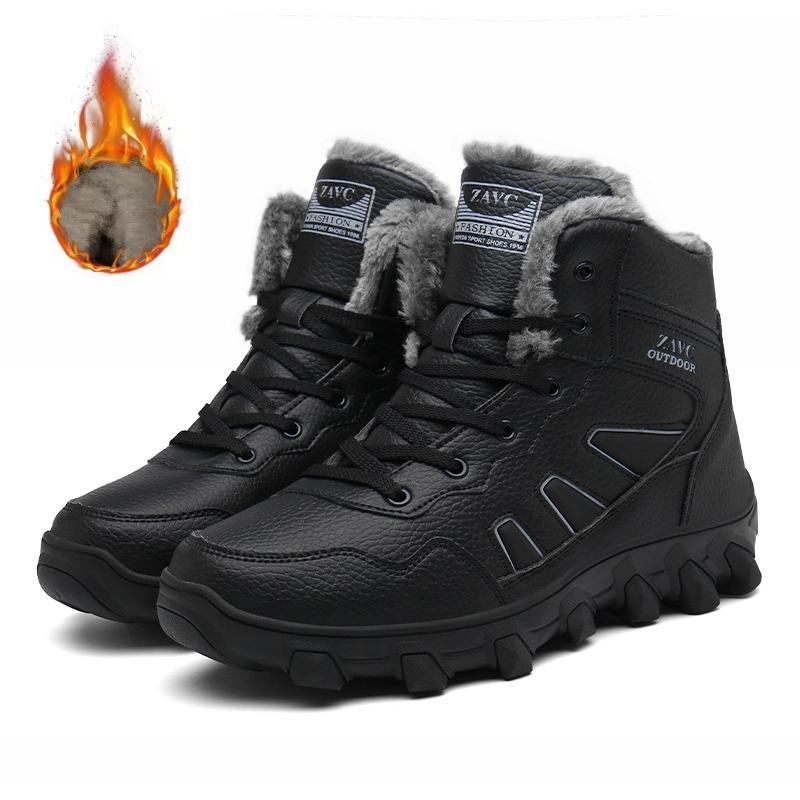 

Новые мужские ботинки, зимняя спортивная обувь для улицы, мужские сноубутсы, теплые плюшевые ботинки, плюшевые ботильоны, зимняя рабочая повседневная обувь 45