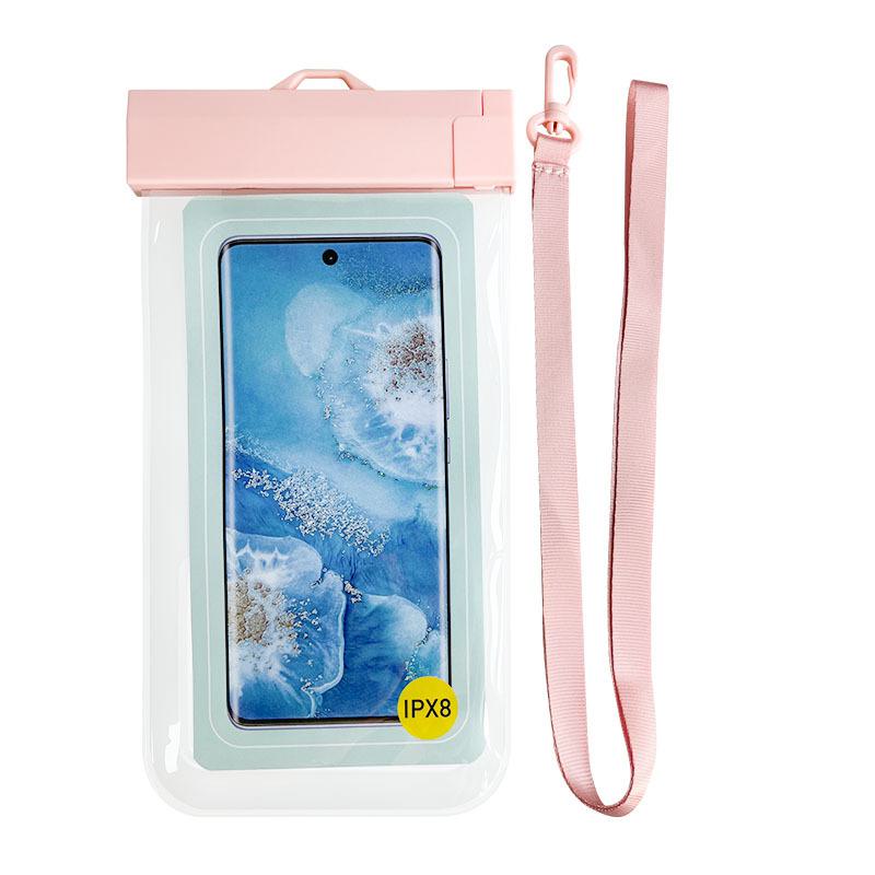 

Водонепроницаемый чехол для мобильных телефонов для плавания и дайвинга — сенсорный экран, защита от дождя, герметичный корпус из ТПУ, идеально подходит для велоспорта и поездок на вынос. Universal 7.2 inch розовый