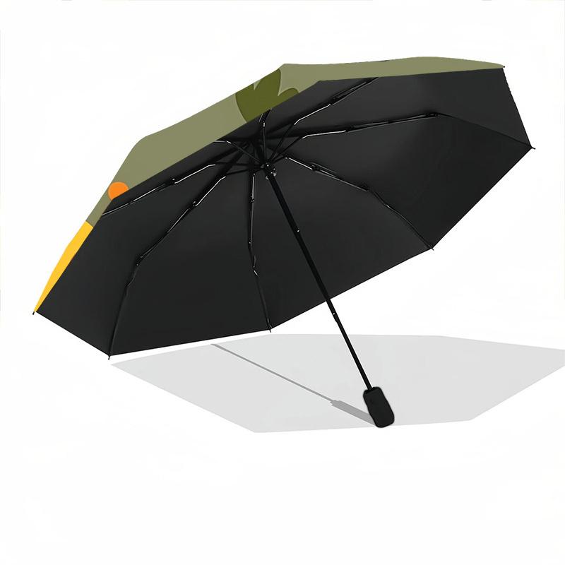 1pc Giraffe Pattern Automatic Folding Umbrella - Portable Collapsible Design, 8-Rib Iron Frame, Durable Fabric Yy251125204