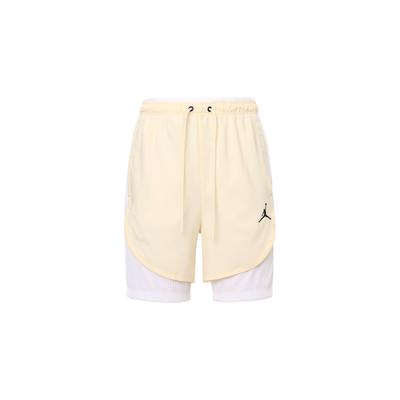 Einfarbige High-Waist Shorts Herren Unterteile Weiß DZ0574-110