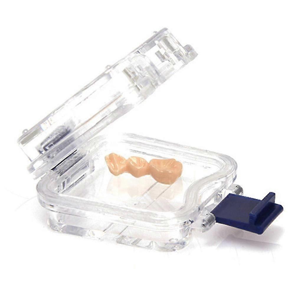 Dental Lab Supply 50pcs Plastic Denture Tooth Box With Film Denture Storage Box Membrane Tooth Box