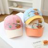 Cartoon Teddy Bear Children's Baseball Cap Cute Boy Sun Hat 2-8 Years Old Children's Duckbill Cap Baby Outdoor Sun Mask