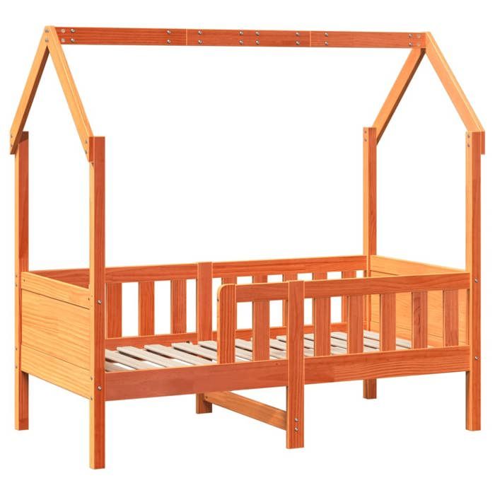 VidaXL Children's Bed Frames House Shape 70x140cm Solid Pine Wood, House-Shaped Bed Frame, Bed Frame for 850715
