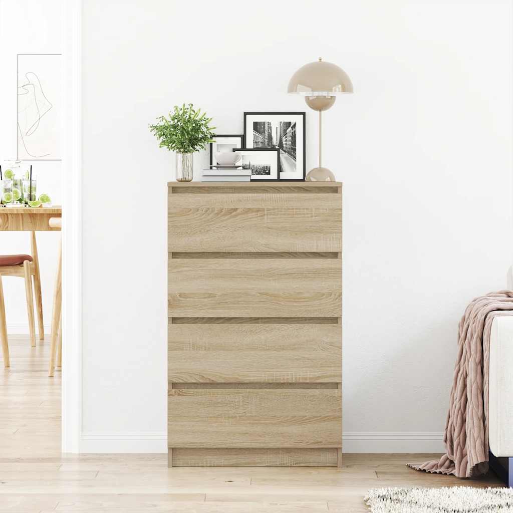 Sideboard in Sonoma Oak Finish 60 x 35 x 98.5 cm Particleboard