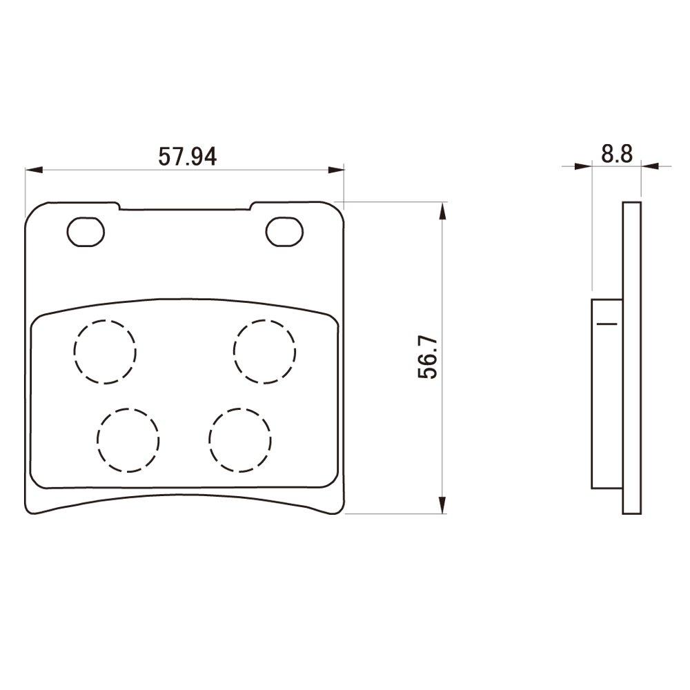 Daytona Motorcycle Brake Pads Red Pads Intruder LC VS1400 Intruder Rear 79827 Serial 43 (Semi-Metal Pads) (98-00) (88-97) etc. No