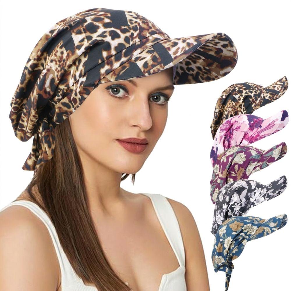 Baseballkappe mit Schirm und Riemen Atmungsaktiver Turbanhut Sommer-Kopftuchhut Alltagsoutfits