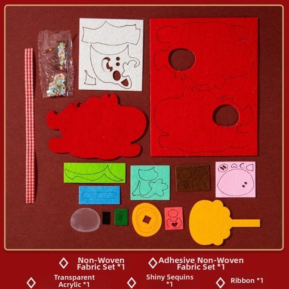 Cartoon Horse Year Decoration Exquisite Traditional Spring Festival Pendants DIY Blessing Children Handmade Shake Ornament