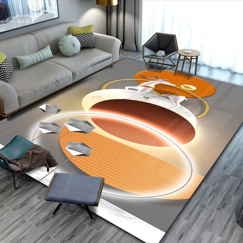 

Europe Modern Style Grid Carpet Living Room Sofa Bedroom Bedside Study Entrance Door Rug Non-slip Fashion Art Home Decor Mat 40x60cm