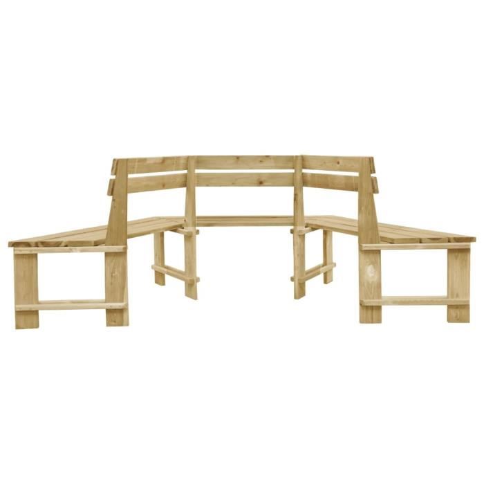 VidaXL Banc de jardin 240 cm Bois de pin imprégné