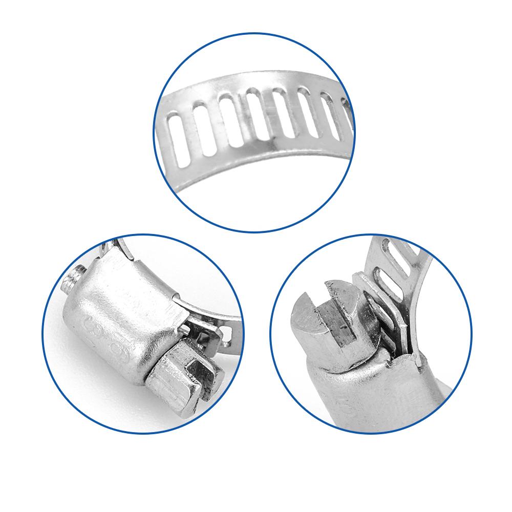 

NINDEJIN 3-10pcs hose clamp adjustable 6-311mm Stainless Steel worm gear hose clip hose lock for water pipe plumbing 118-140mm 1piece