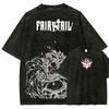 2026 Vente Chaude Vêtements Anime Chaud Fairy Tail Hommes Femmes T-shirts Manches Courtes Coton Lavé Tee T-shirt Surdimensionné Rétro T-shirt Harajuku Streetwear