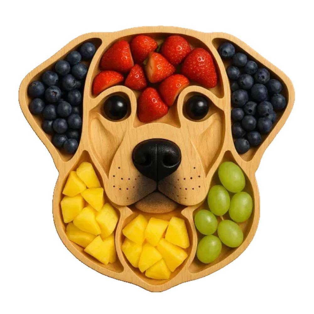 

Handmade Dog Shaped Serving Tray Large Capacity Dog Themed Appetizer Tray Charcuterie Board Cheese Style C