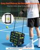 Tennis Ball Hopper, Holds 80 Tennis Balls, Pickleball Basket Cart with Wheels for Easy Pick Up, Portable Pickleball Collection Caddy with Heavy-Duty